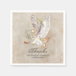 Guardanapo De Papel Festa de aniversário Mágica de Coruja do Mago