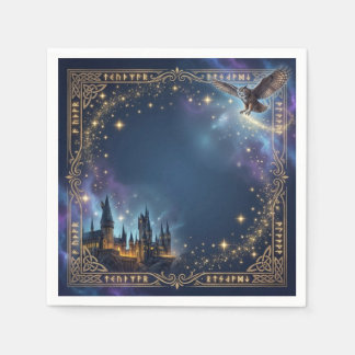 Guardanapo De Papel Festa de Aniversário Mágica de Feiticeiros e Bruxa
