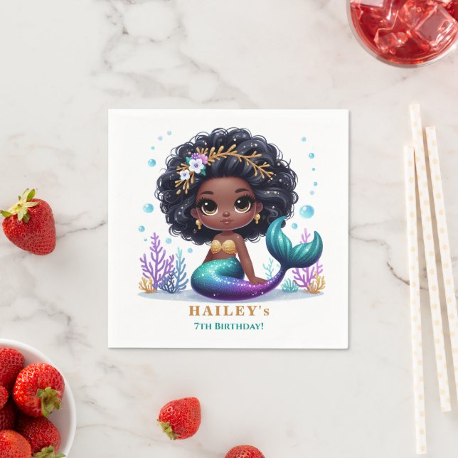 Guardanapo De Papel Festa de aniversário Mágica de Sereia (Insitu)