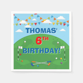 Guardanapo De Papel Festa de aniversário Mini Golf Putt Boys