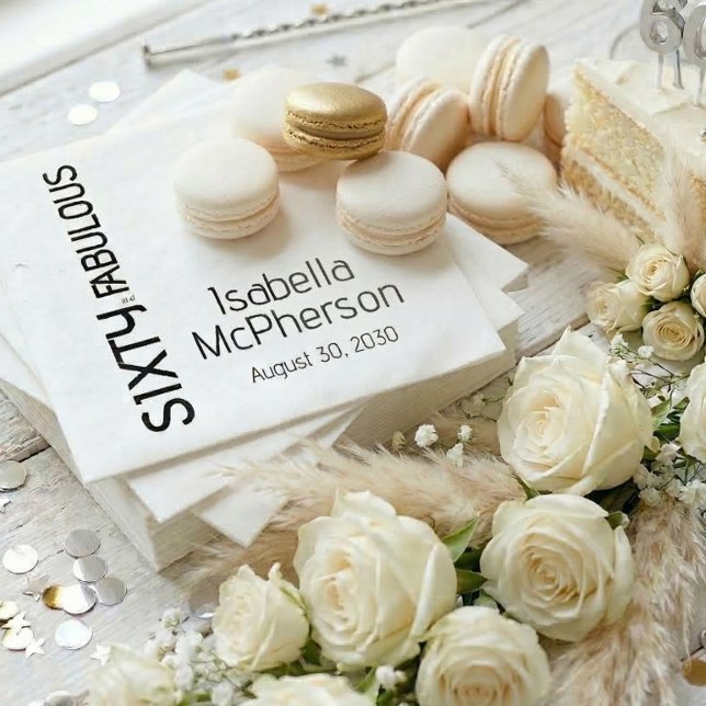 Guardanapo De Papel Festa de Aniversário Moderna dos Sessenta e Fabulo (Criador carregado)