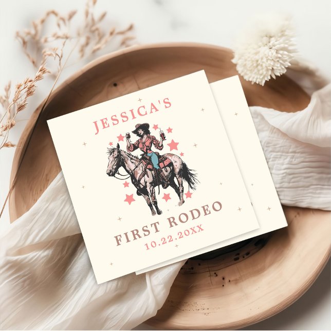 Guardanapo De Papel Festa de aniversário Ocidental de Cowgirl do Oeste (Criador carregado)