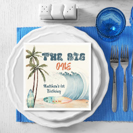 Guardanapo De Papel Festa de Aniversário Onda de Praia Surf The Big On