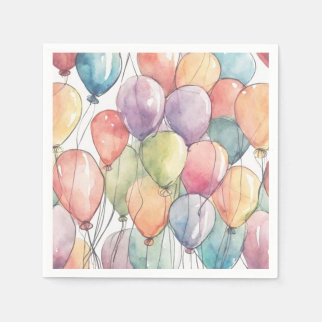 Guardanapo De Papel Festa de aniversário para cima e para fora (Frente)