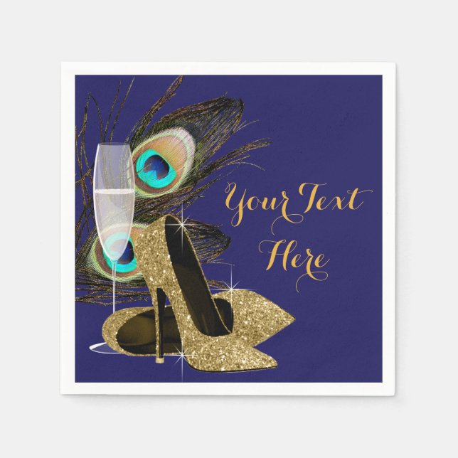 Guardanapo De Papel Festa de aniversário Peacock (Frente)