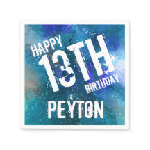 Festa de aniversário Personalizada Azul Galáxia