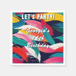 Guardanapo De Papel Festa de aniversário Personalizada com Efeito Colo