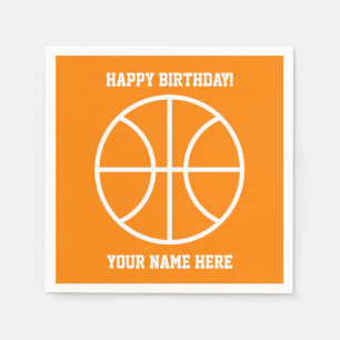 Guardanapo De Papel Festa de aniversário personalizada do tema de basq