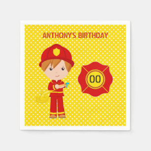 Guardanapo De Papel Festa de aniversário personalizada do tema Firefi