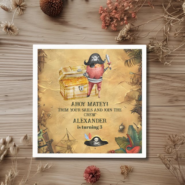 Guardanapo De Papel Festa de aniversário Pirata (Criador carregado)