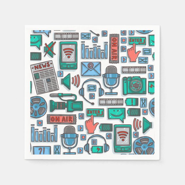 Guardanapo De Papel Festa de aniversário Podcast (Frente)