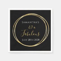 Festa de aniversário preto Dourado