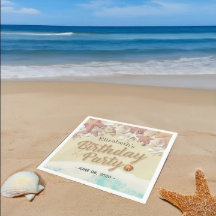 Festa de aniversário Summer Beach Starfish Conchas