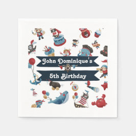 Guardanapo De Papel Festa de aniversário Tema Pirata Napkin