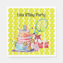 Festa de aniversário tênis com esfera do rack e bo