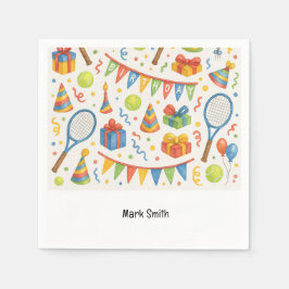 Guardanapo De Papel Festa de aniversário tênis para Tênis Player