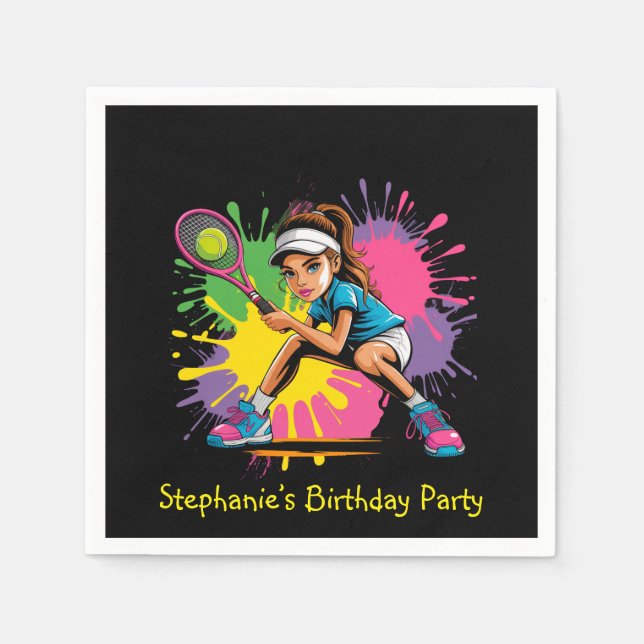 Guardanapo De Papel Festa de aniversário tênis Star Girl (Frente)