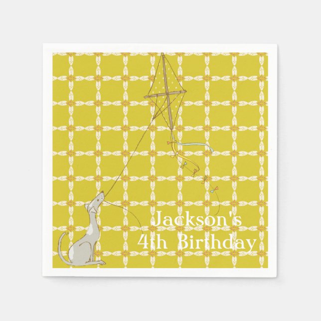 Guardanapo De Papel Festa de aniversário Verde para Crianças Nápoles c (Frente)