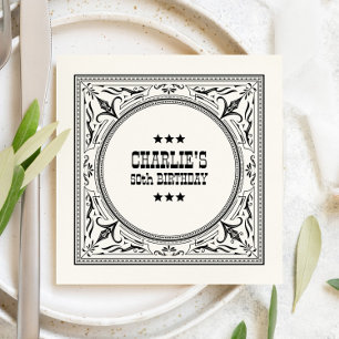 Guardanapo De Papel Festa de aniversário Vintage Western Cowboy