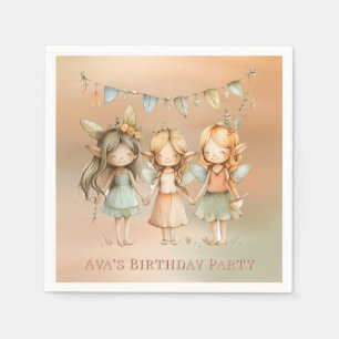 Guardanapo De Papel Festa de aniversário Whimsic Vintage Fairies