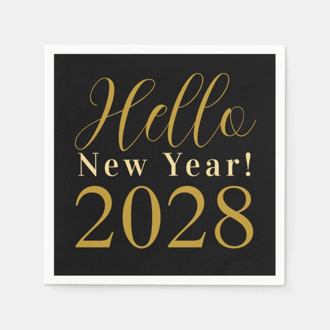 Guardanapo De Papel Festa de Ano Novo, Dourada (Frente)