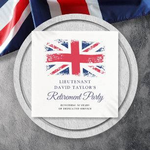 Guardanapo De Papel Festa de Aposentadoria da Bandeira Patriótica Brit