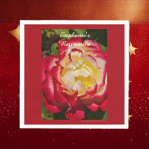 Festa de Aposentadoria Rosa Vermelha e Dourada Mac