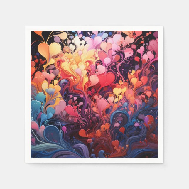 Guardanapo De Papel Festa de Arte Pop do Casamento Napkins (Frente)