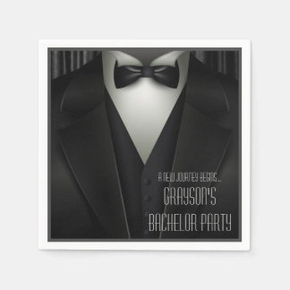 Guardanapo De Papel Festa de Bachelor de Tuxedo Formal Elegante
