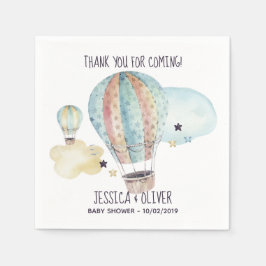 Guardanapo De Papel Festa de Balão de Ar Quente com Aquecimento em Azu