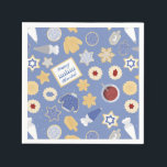 Guardanapo De Papel Festa de biscoito Chanukah<br><div class="desc">Eu adoro as férias,  e adoro um bom padrão de férias para nos levar ao espírito de feriado! Esta festa de biscoitos brancos inspirou design a trazer alegria à sua mesa de férias.</div>