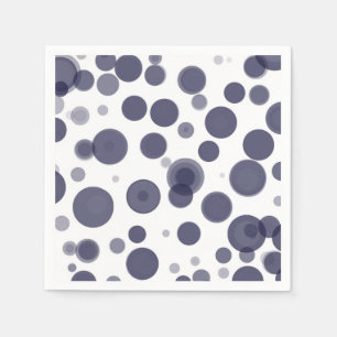 Guardanapo De Papel Festa de Bolhas Azul Navy Moderno e Branco com Bol