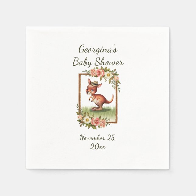 Guardanapo De Papel Festa de Cangaro Cangurado de Aquicultura (Frente)