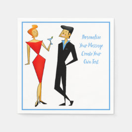 Guardanapo De Papel Festa de Casal da 50 Retro