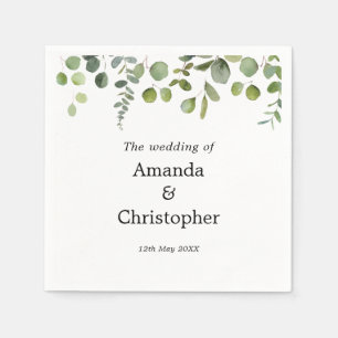 Guardanapo De Papel Festa de casamento Eucalyptus Greenery