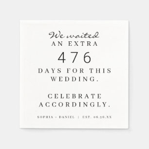 Guardanapo De Papel Festa de casamento Pandêmica Engraçada Esperamos