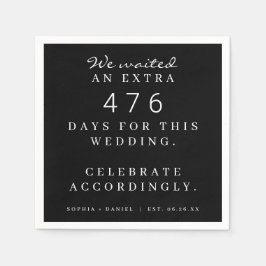 Guardanapo De Papel Festa de casamento Pandêmica Engraçada Esperamos