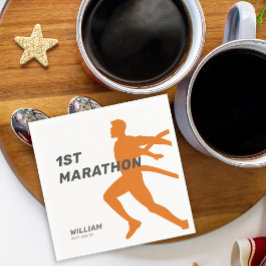 Guardanapo De Papel Festa de Celebração da Maratona de Posto de Nome P