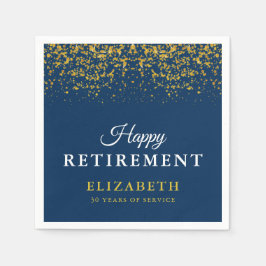 Guardanapo De Papel Festa de Celebração Dourada Glitter Blue