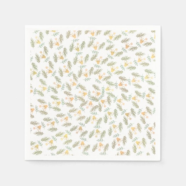 Guardanapo De Papel Festa de Chá de Bebê Botânico Tropical da Floresta (Frente)