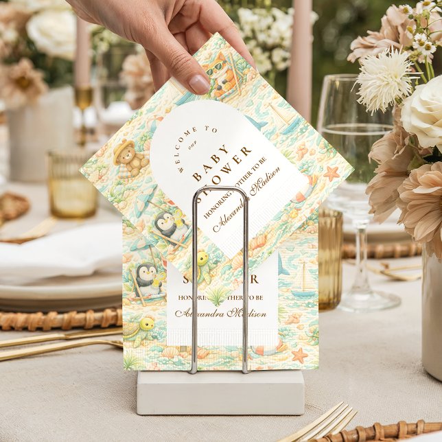 Guardanapo De Papel Festa de Chá de Bebê de Animais Tropicais Fofos (Criador carregado)