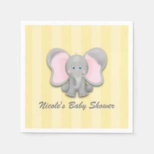 Guardanapo De Papel Festa de Chá de Bebê do Pequeno Elefante Amarelo