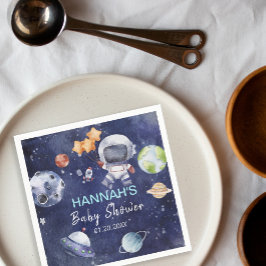 Guardanapo De Papel Festa de Chá de fraldas do Astronauta Outer Space 
