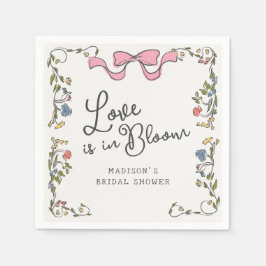 Guardanapo De Papel Festa de Chá de Noiva Floral Caprichosa no Jardim