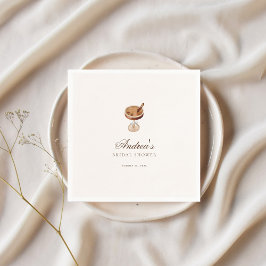 Guardanapo De Papel Festa de Chá de Panela Tema Café Espresso Martini