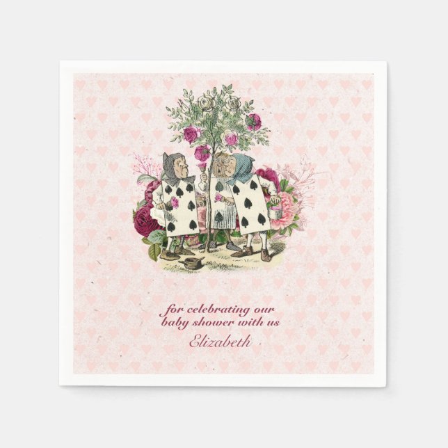 Guardanapo De Papel Festa de Chá Personalizada da Alice no País das Ma (Frente)