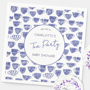 Guardanapo De Papel Festa de Chá Vintage de Chávena para Chás de Bebé