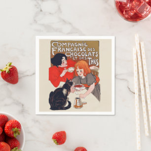 Guardanapo De Papel Festa de Chocolate Francês Arte Inlen