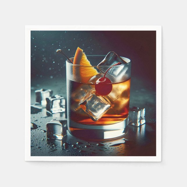 Guardanapo De Papel Festa de Cocktail antiga (Frente)