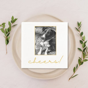 Guardanapo De Papel Festa de Coquetel com Foto de Cachorro